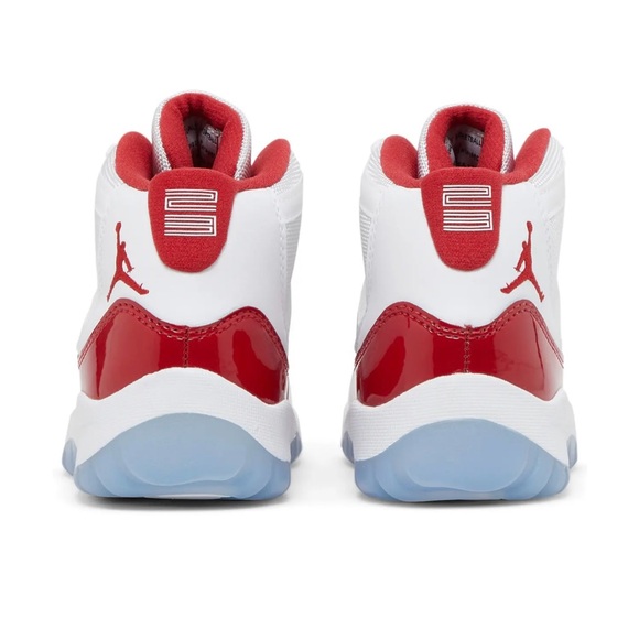 Kids Jordan Red and White Sneakers